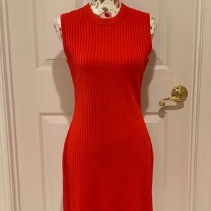 St. John Knit orange sleeveless dress size 4